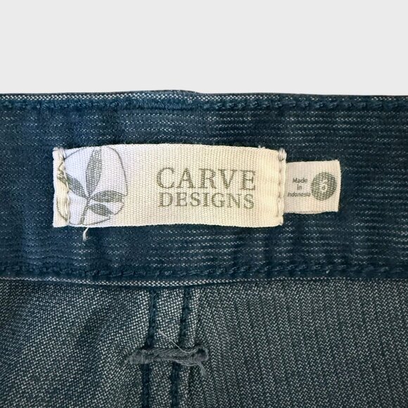 Carve Designs Oahu Corduroy Shorts Blue Women's Size 6 Mid-Rise Raw-Hem - Picture 9 of 11